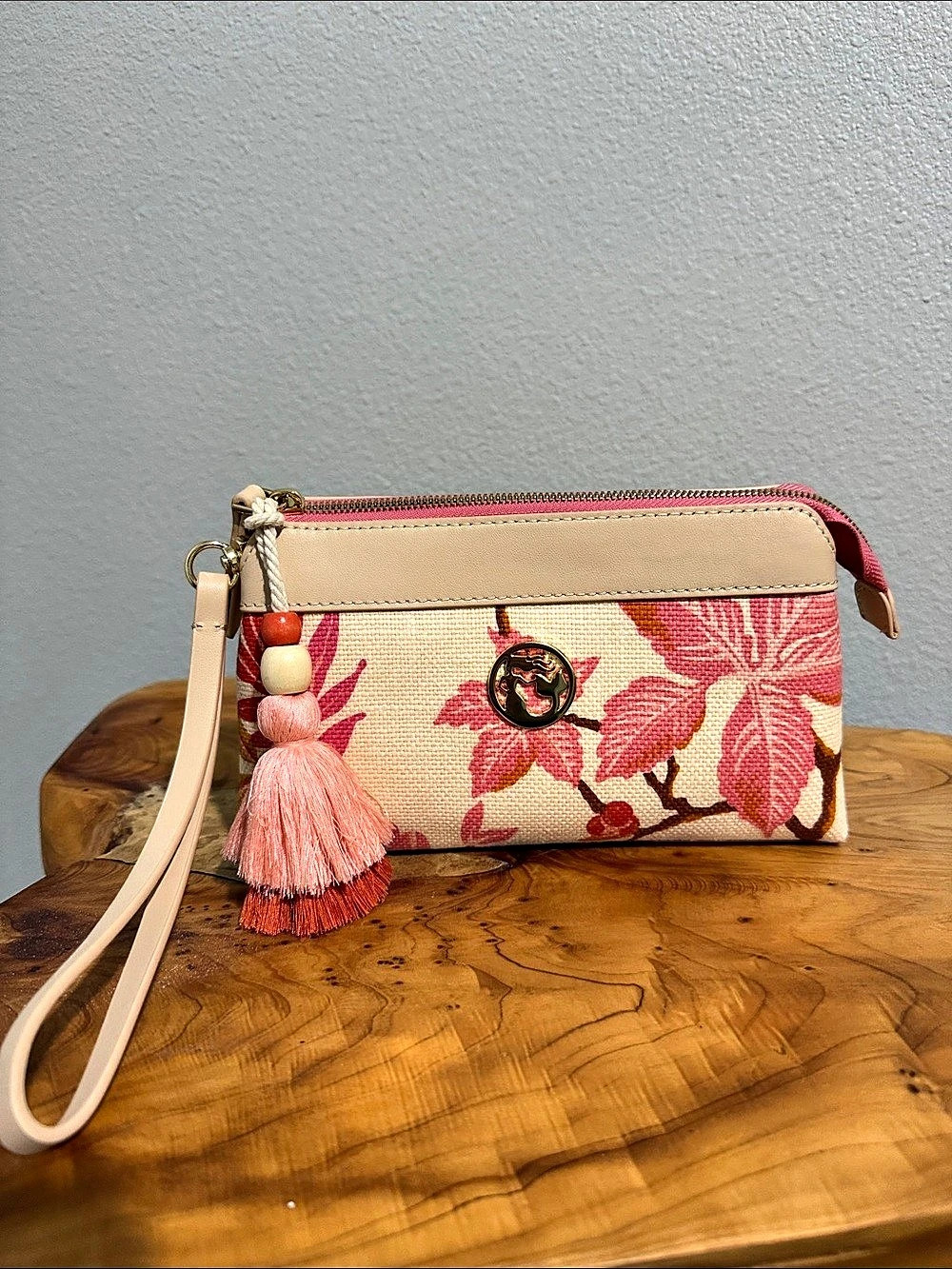Spartina 449 Floral Wristlet in Pink & Cream